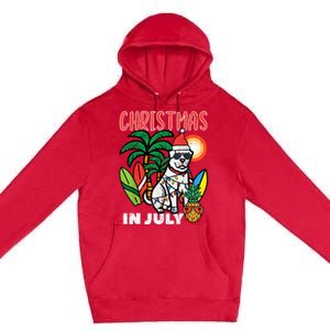 Christmas In July Dog Lover Beach Xmas Summer Premium Pullover Hoodie