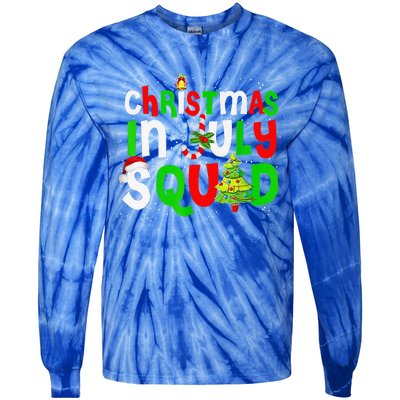 Christmas In July Squad Funny Summer Xmas Tie-Dye Long Sleeve Shirt