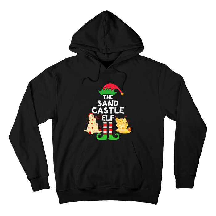 Christmas In July Sandcastle Elf Summer Beach Vacation Party Hoodie