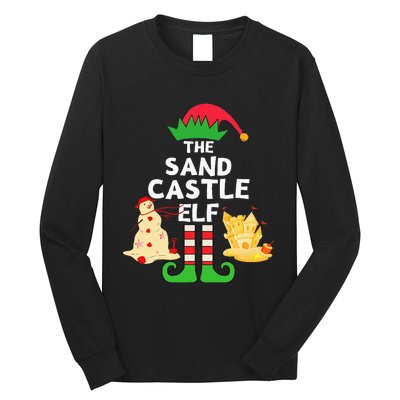 Christmas In July Sandcastle Elf Summer Beach Vacation Party Long Sleeve Shirt