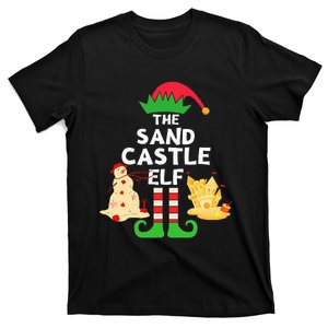 Christmas In July Sandcastle Elf Summer Beach Vacation Party T-Shirt