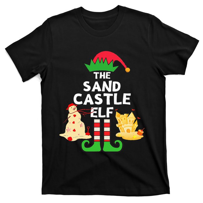 Christmas In July Sandcastle Elf Summer Beach Vacation Party T-Shirt