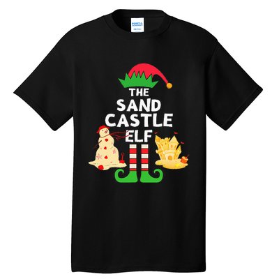 Christmas In July Sandcastle Elf Summer Beach Vacation Party Tall T-Shirt