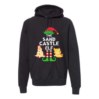 Christmas In July Sandcastle Elf Summer Beach Vacation Party Premium Hoodie