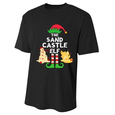 Christmas In July Sandcastle Elf Summer Beach Vacation Party Performance Sprint T-Shirt