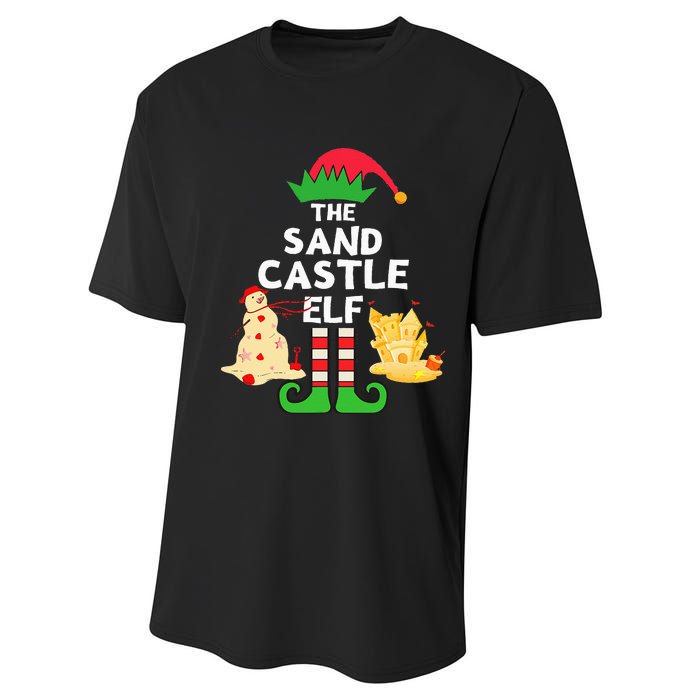 Christmas In July Sandcastle Elf Summer Beach Vacation Party Performance Sprint T-Shirt