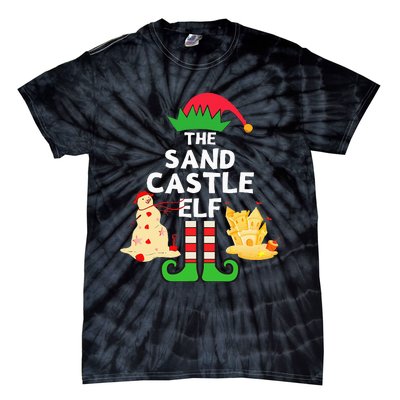 Christmas In July Sandcastle Elf Summer Beach Vacation Party Tie-Dye T-Shirt