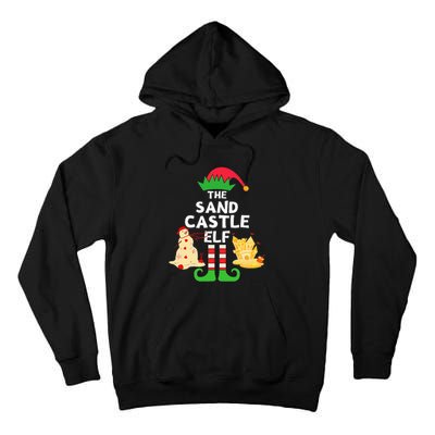 Christmas In July Sandcastle Elf Summer Beach Vacation Party Tall Hoodie