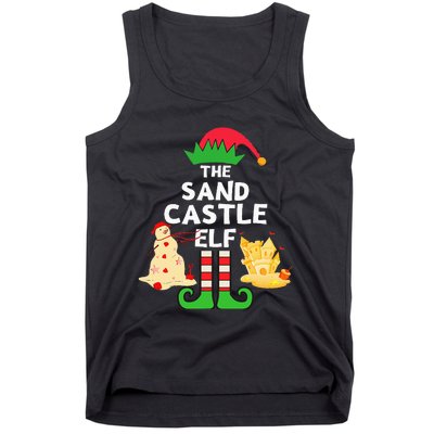 Christmas In July Sandcastle Elf Summer Beach Vacation Party Tank Top