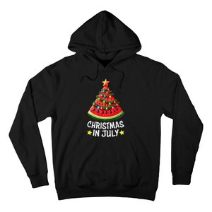 Christmas In July Watermelon Xmas Tree Summer Women Hoodie