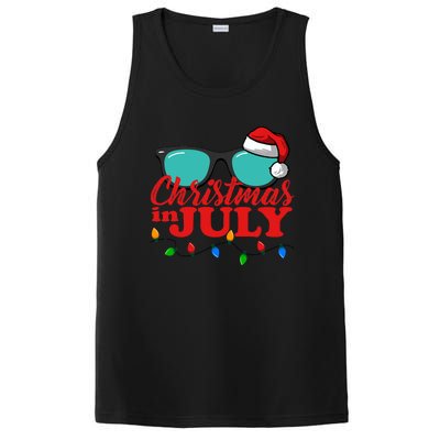 Christmas In July Santa Hat Sunglasses Summer Celebration PosiCharge Competitor Tank