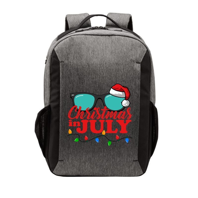 Christmas In July Santa Hat Sunglasses Summer Celebration Vector Backpack