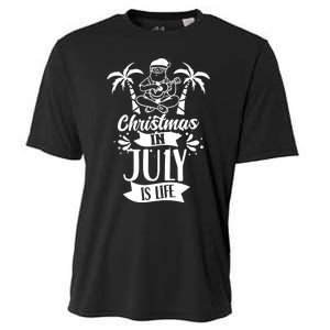 Christmas In July Is Life Summer Humor Santa Sarcastic Cooling Performance Crew T-Shirt