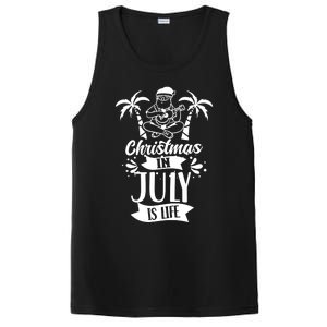 Christmas In July Is Life Summer Humor Santa Sarcastic PosiCharge Competitor Tank