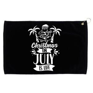 Christmas In July Is Life Summer Humor Santa Sarcastic Grommeted Golf Towel