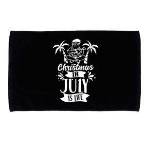 Christmas In July Is Life Summer Humor Santa Sarcastic Microfiber Hand Towel