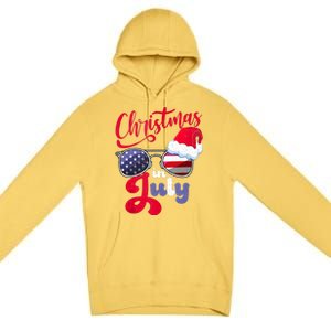 Christmas In July Usa Americain Sunglasses Santa Hat Summer Tank Top Premium Pullover Hoodie