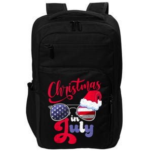 Christmas In July Usa Americain Sunglasses Santa Hat Summer Tank Top Impact Tech Backpack