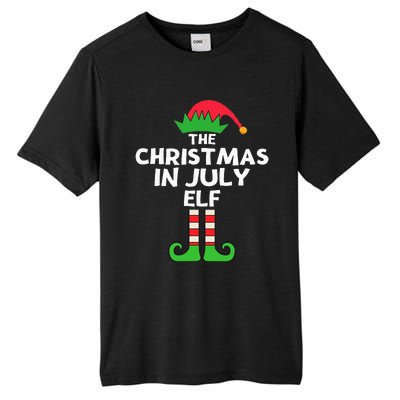 Christmas In July Elf Summer Beach Vacation Party Pajama Tall Fusion ChromaSoft Performance T-Shirt