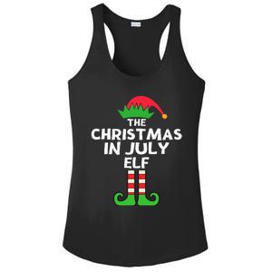 Christmas In July Elf Summer Beach Vacation Party Pajama Ladies PosiCharge Competitor Racerback Tank