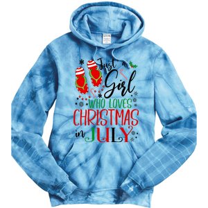 Christmas in July Just A Girl Who Loves Christmas In July Tie Dye Hoodie