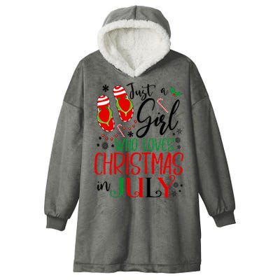 Christmas in July Just A Girl Who Loves Christmas In July Hooded Wearable Blanket
