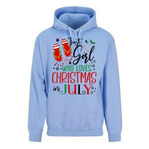 Christmas in July Just A Girl Who Loves Christmas In July Unisex Surf Hoodie