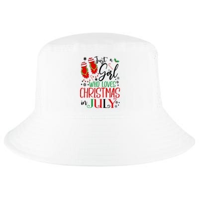 Christmas in July Just A Girl Who Loves Christmas In July Cool Comfort Performance Bucket Hat