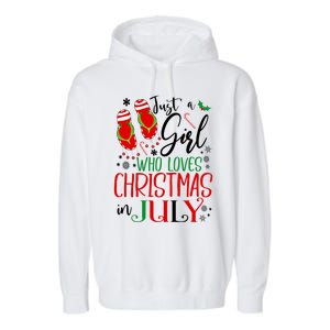 Christmas in July Just A Girl Who Loves Christmas In July Garment-Dyed Fleece Hoodie