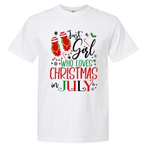 Christmas in July Just A Girl Who Loves Christmas In July Garment-Dyed Heavyweight T-Shirt