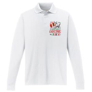 Christmas in July Just A Girl Who Loves Christmas In July Performance Long Sleeve Polo