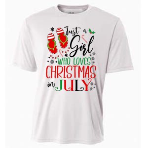 Christmas in July Just A Girl Who Loves Christmas In July Cooling Performance Crew T-Shirt