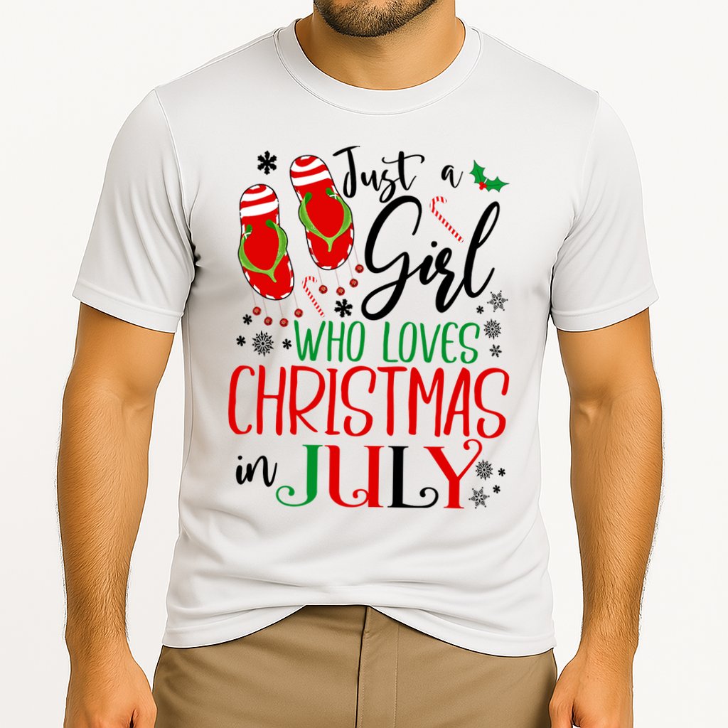 Christmas in July Just A Girl Who Loves Christmas In July Cooling Performance Crew T-Shirt