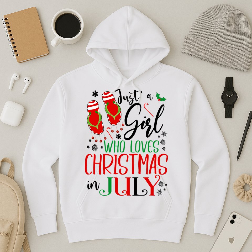 Christmas in July Just A Girl Who Loves Christmas In July Hoodie
