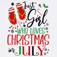 Christmas in July Just A Girl Who Loves Christmas In July Bucket Hat
