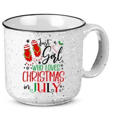 Christmas in July Just A Girl Who Loves Christmas In July 15oz Campfire Ceramic Mug