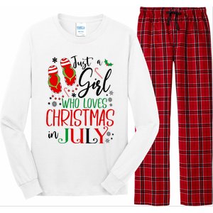 Christmas in July Just A Girl Who Loves Christmas In July Long Sleeve Pajama Set