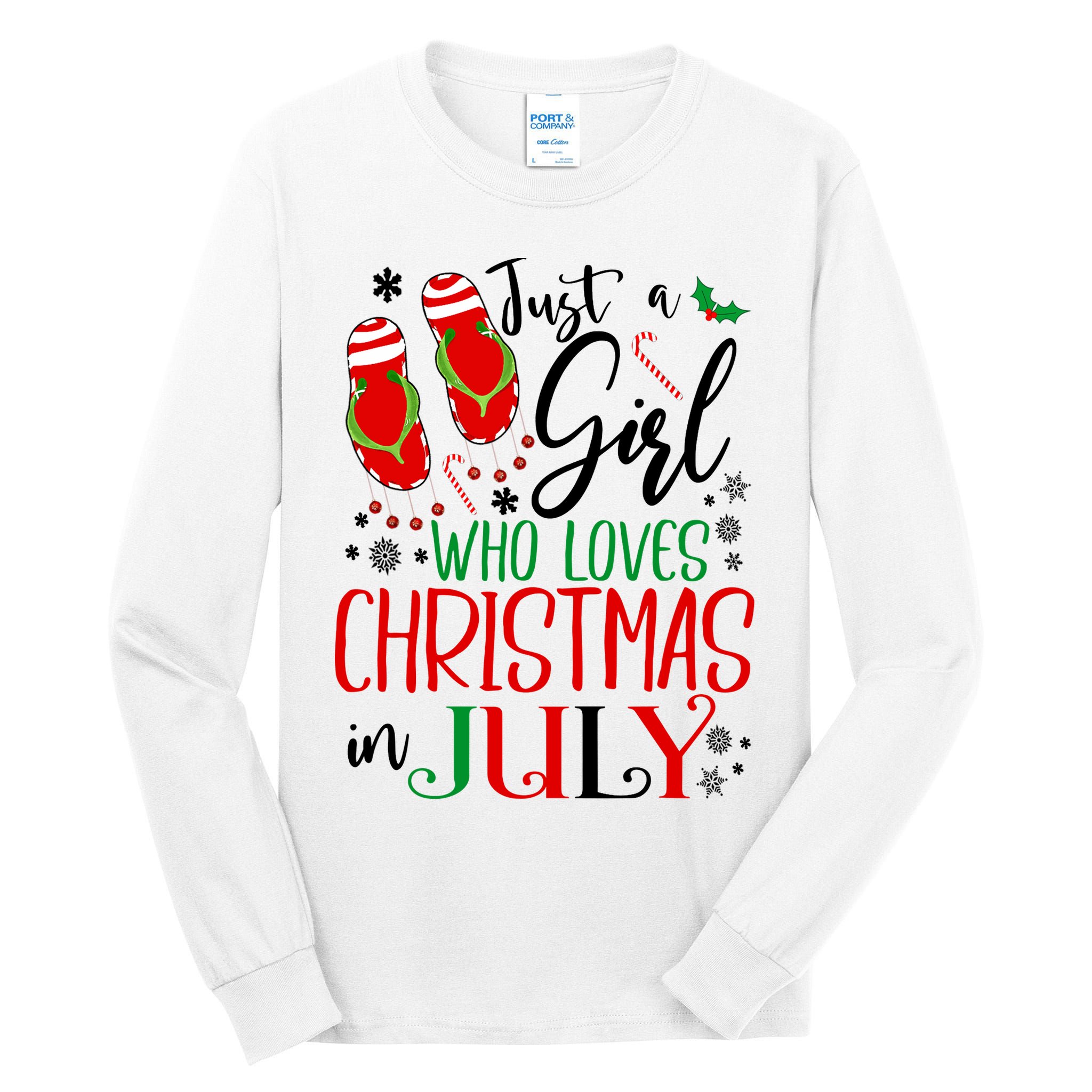 Christmas in July Just A Girl Who Loves Christmas In July Tall Long Sleeve T-Shirt