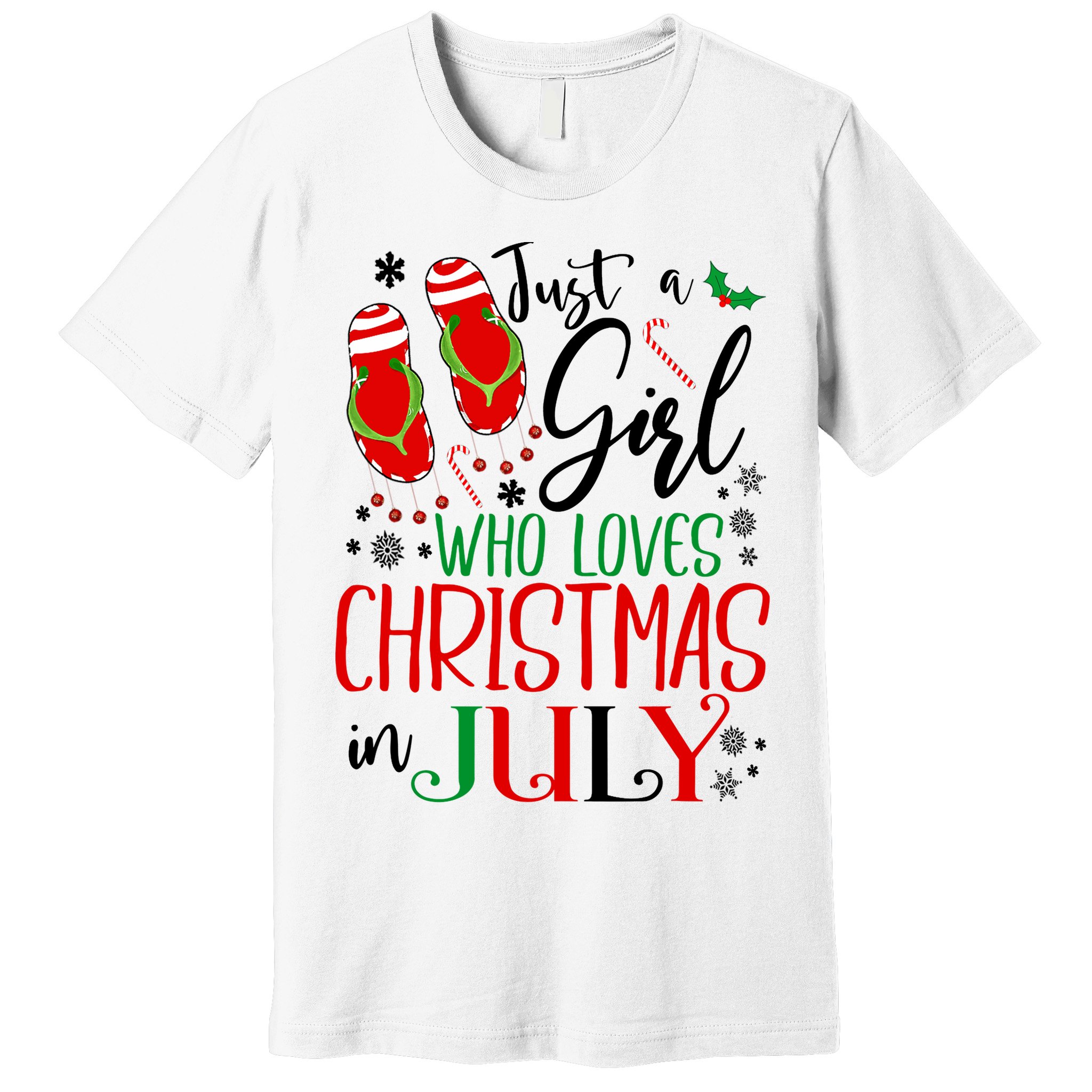 Christmas in July Just A Girl Who Loves Christmas In July Premium T-Shirt