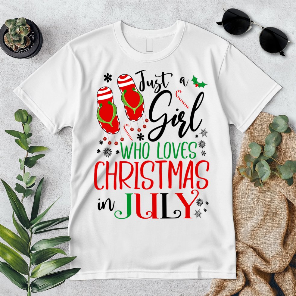 Christmas in July Just A Girl Who Loves Christmas In July Premium T-Shirt