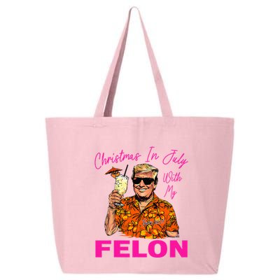 Christmas In July With My Felon Trump 2024 Summer Vacation 25L Jumbo Tote