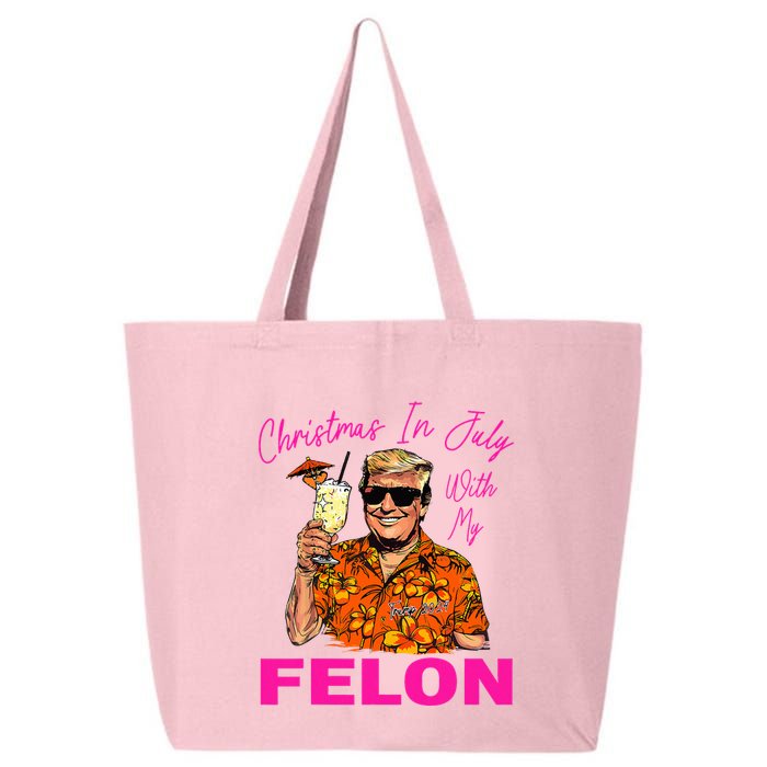 Christmas In July With My Felon Trump 2024 Summer Vacation 25L Jumbo Tote