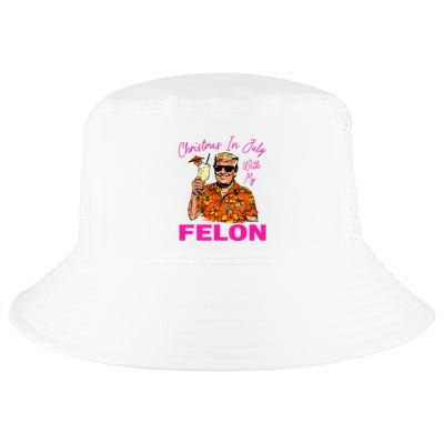 Christmas In July With My Felon Trump 2024 Summer Vacation Cool Comfort Performance Bucket Hat