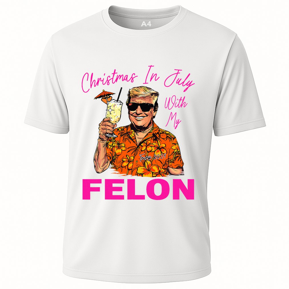 Christmas In July With My Felon Trump 2024 Summer Vacation Performance Shirt