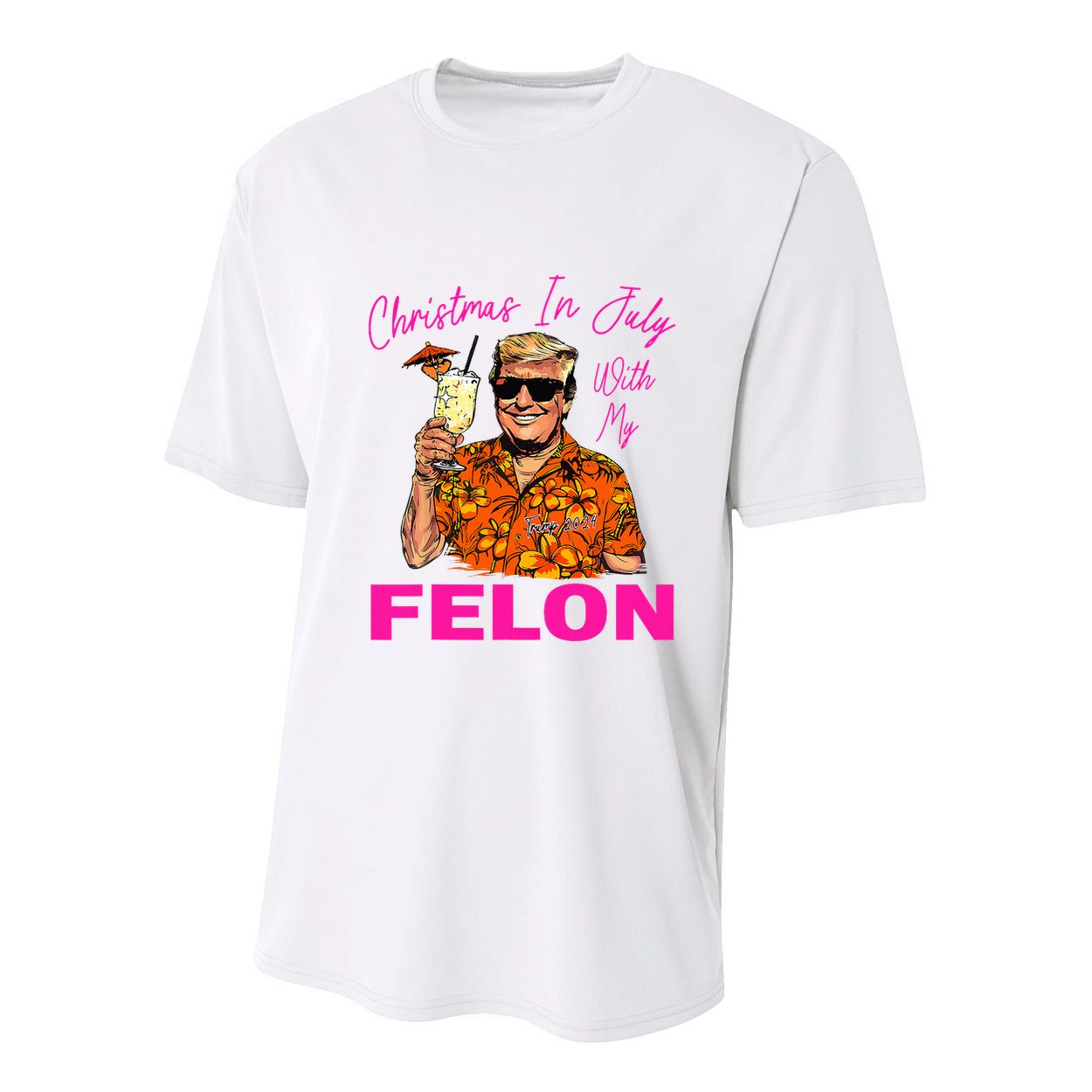 Christmas In July With My Felon Trump 2024 Summer Vacation Youth Performance Sprint T-Shirt