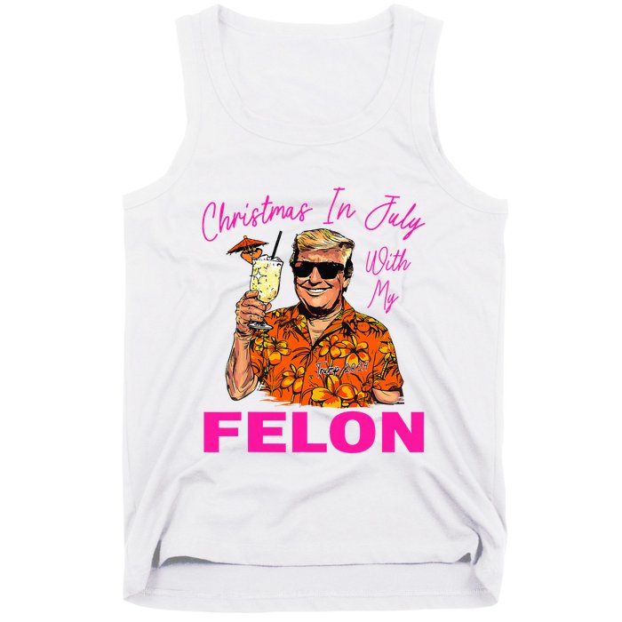 Christmas In July With My Felon Trump 2024 Summer Vacation Tank Top