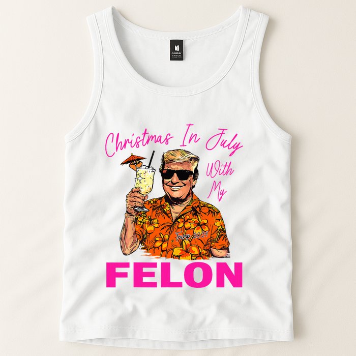 Christmas In July With My Felon Trump 2024 Summer Vacation Tank Top
