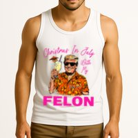 Christmas In July With My Felon Trump 2024 Summer Vacation Tank Top