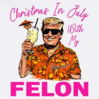 Christmas In July With My Felon Trump 2024 Summer Vacation Toddler T-Shirt
