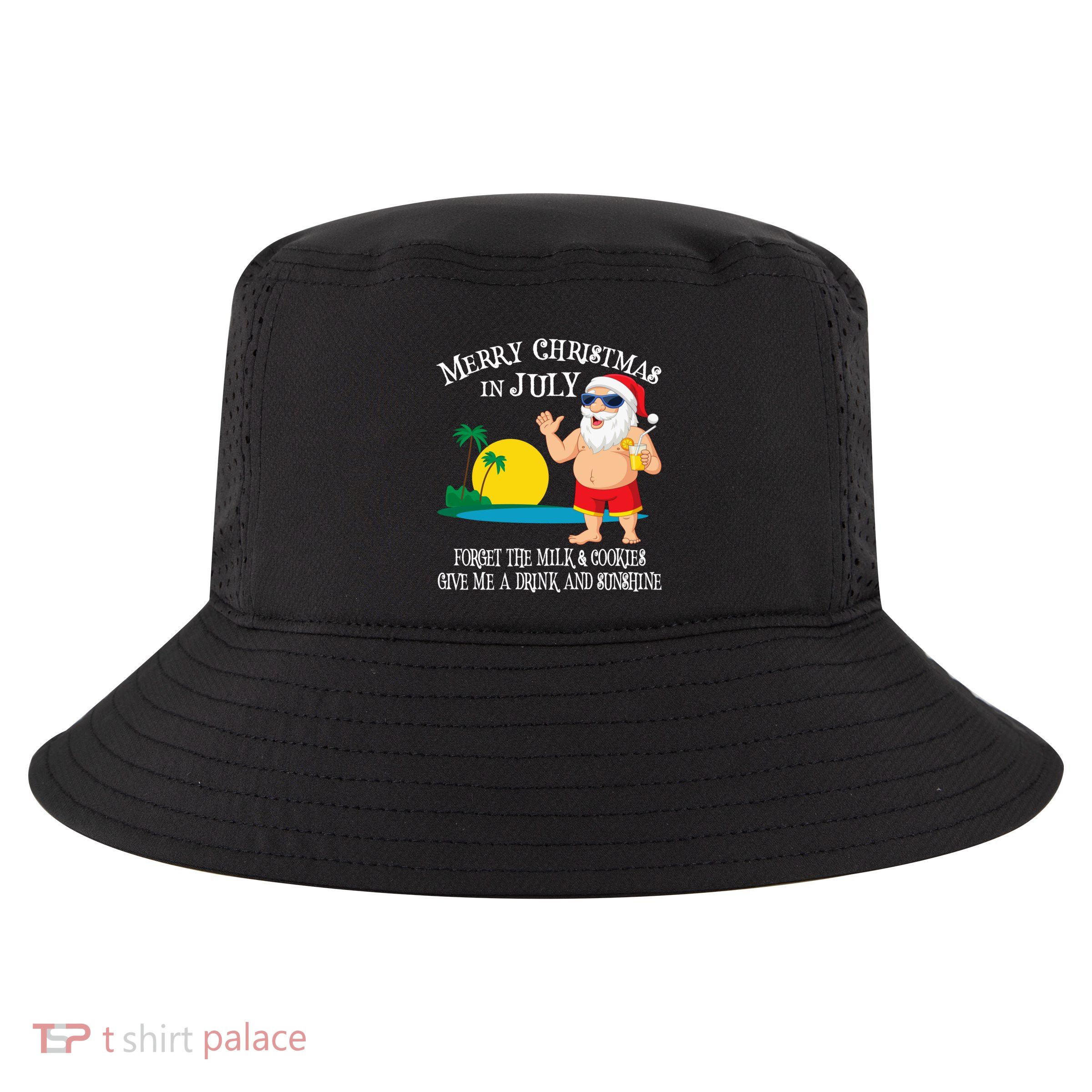 Christmas In July Pool Party Santa Vacation Gift Cool Comfort Performance Bucket Hat